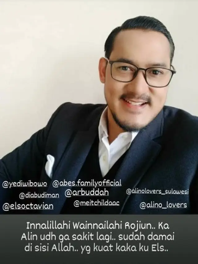 Unggahan kerabat dekat Alino Octavian. (instagram.com/susansinaga.sinaga)