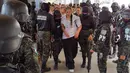 <p>Anggota geng di penjara perempuan di Honduras dilaporkan membantai 46 narapidana wanita yang merupakan anggota geng saingannya dengan menembaki, membacok, dan kemudian mengunci mereka yang selamat di sel sebelum akhirnya menyirami mereka dengan cairan yang mudah terbakar. (STRINGER/AFP)</p>