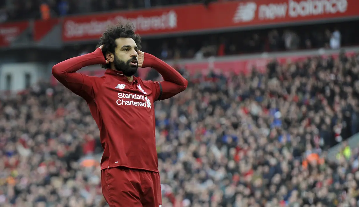 2. Mohamed Salah (Liverpool) - 19 Gol (3 Penalti). (AP/Nick Potts)