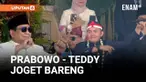 Presiden Prabowo dan Seskab Teddy Indra Wijaya nampak asyik berjoget di sesi hiburan bersama peserta upacara lainnya. Aksi menarik ini dilakukan usai upacara detik-detik Proklamasi dalam rangka Hari Ulang Tahun (HUT) ke-80 Republik Indonesia berlangs...