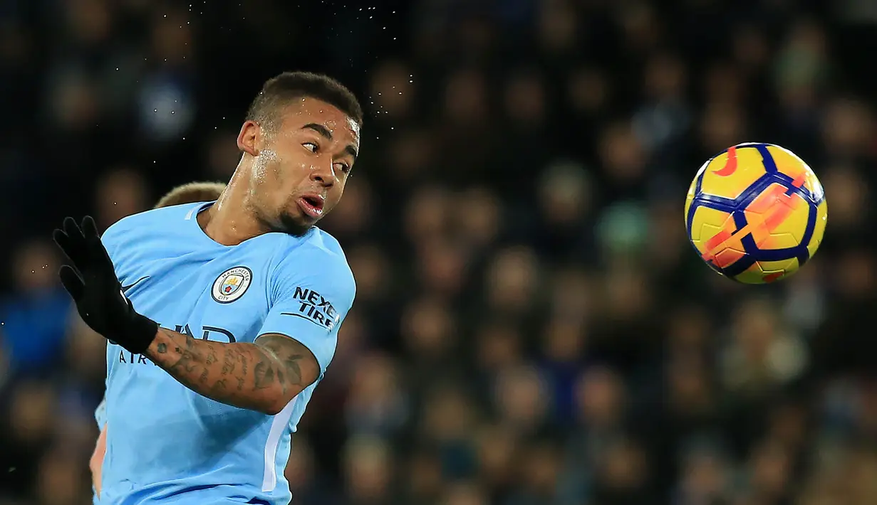4. Gabriel Jesus (Manchester City) - 8 Gol. (AFP/Lindsey Parnaby)