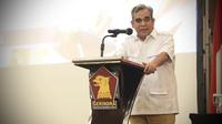 Sekjen Partai Gerindra Ahmad Muzani menghadiri konsolidasi Pemenangan Satu Putaran bersama kader Gerindra Sumatera Barat pada Selasa (30/1/2024). (Foto: Istimewa).