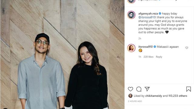 Afgan - Rossa (Foto: Instagram/@afgansyah.reza)