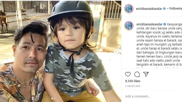 Kakak Jessica Iskandar, Erick Bana Iskandar dan El Barack (Foto: Instagram/@erickbanaiskandar)