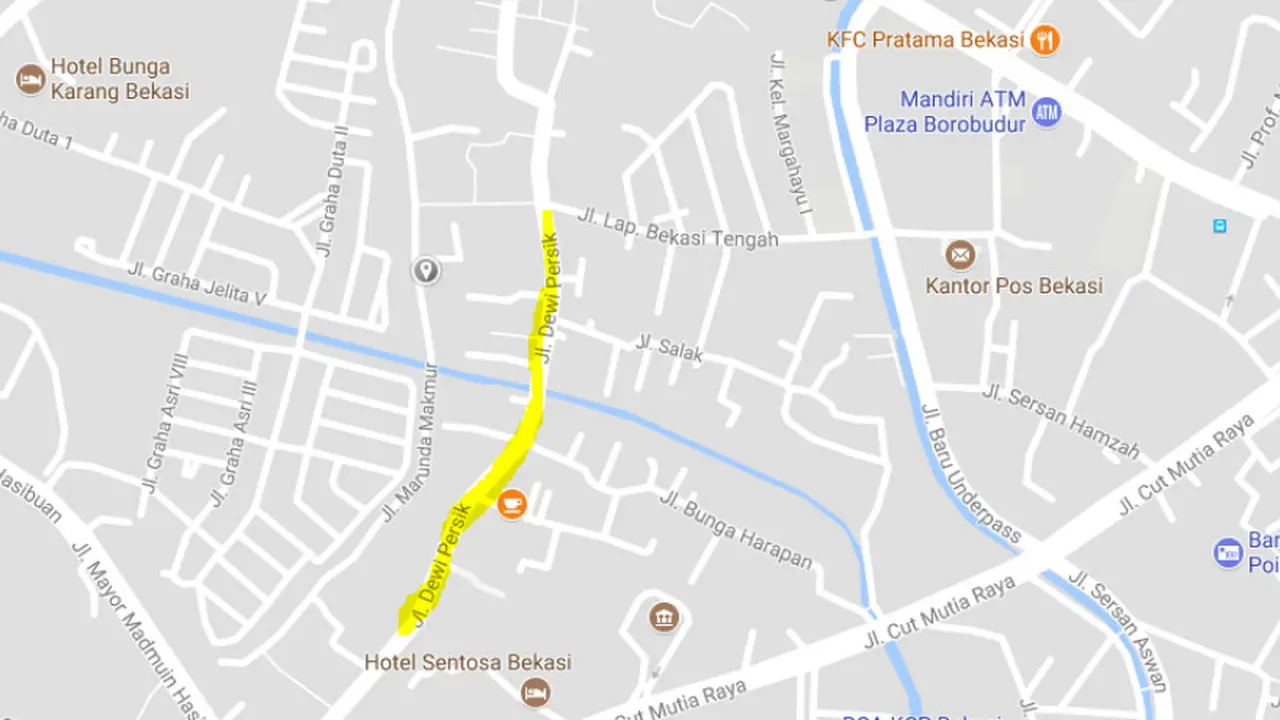 Jalan Dewi Sartika Berubah Nama Jadi Jalan Dewi Persik di Gmaps