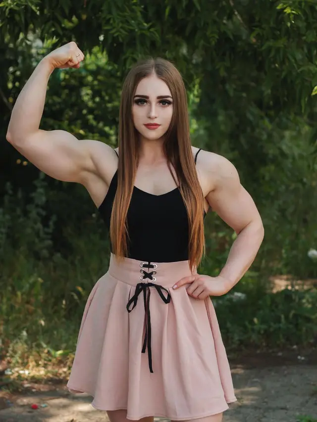 6 Potret Julia Vins, Wanita yang Viral Dapat Julukan 'Muscle Barbie'