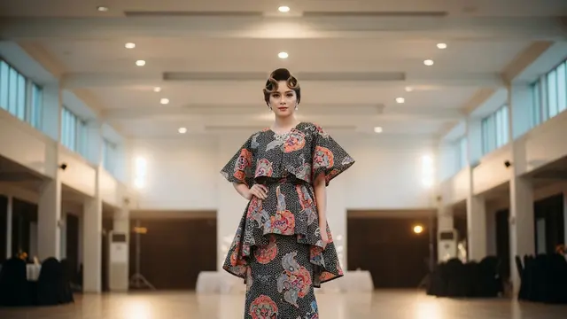 Setelan One Set Batik Model Layer