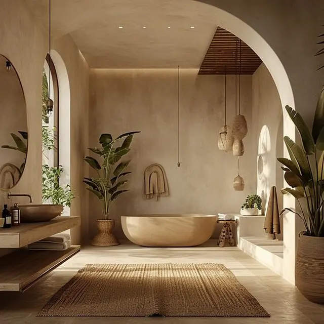 10 Desain Model Kamar Mandi Bergaya Mediterania yang Unik dan Nyaman