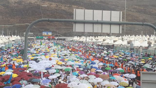 Kondisi Di Mina Usai Hujan Deras Turun Haji Liputan6com