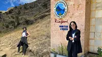 Tatjana Saphira mendaki Gunung Rinjani (sumber: Instagram/tatjanasaphira)