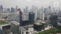 Suasana gedung pencakar langit di Jakarta, Selasa (15/11/2022). Berdasarkan data Kementerian Investasi, ekonomi AS per kuartal III adalah 1,8%, sementara ekonomi Korea Selatan adalah 3,1%. (Liputan6.com/Johan Tallo)
