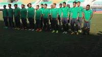 Timnas Indonesia upacara bendera di Stadion Pakansari, Bogor. (Twitter PSSI)