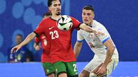 Vitinha jadi pemain terbaik saat Timnas Portugal mengalahkan Rep Ceska di Euro 2024. (JOHN MACDOUGALL / AFP)