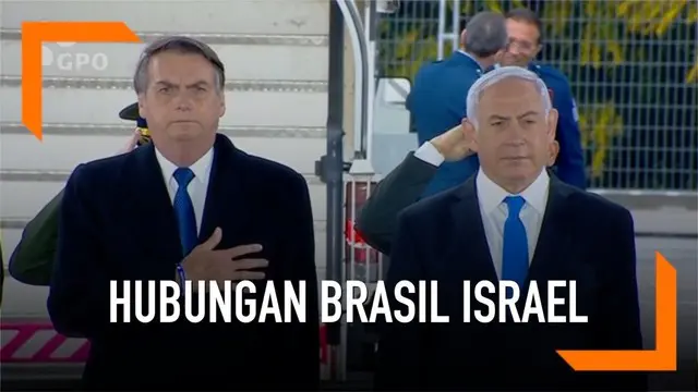 Presiden Brasil Jair Bolsonaro mengunjungi Israel. Brasil bahkan membuka kantor diplomatik di Yerusalem sebagai langkah mendekati Israel.