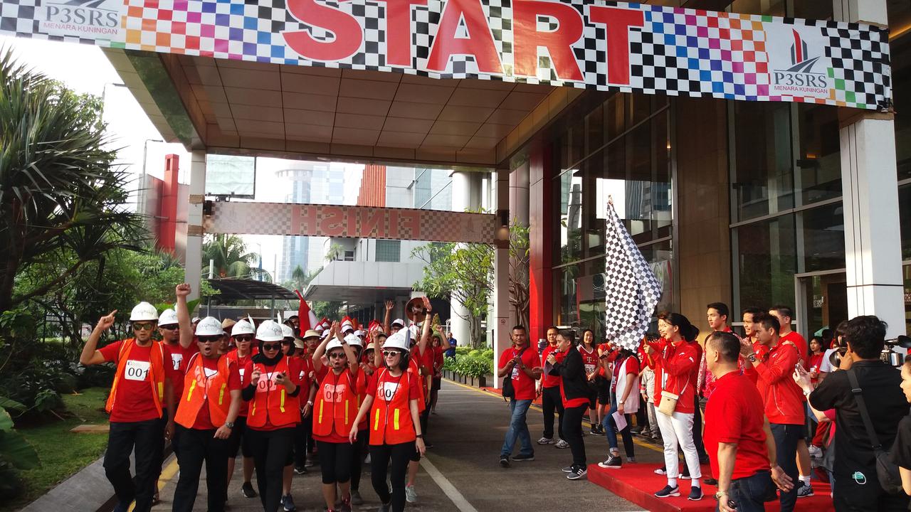 Jonatan Christie dan Anthony Ginting Ramaikan Fun Walk di Menara Kuningan