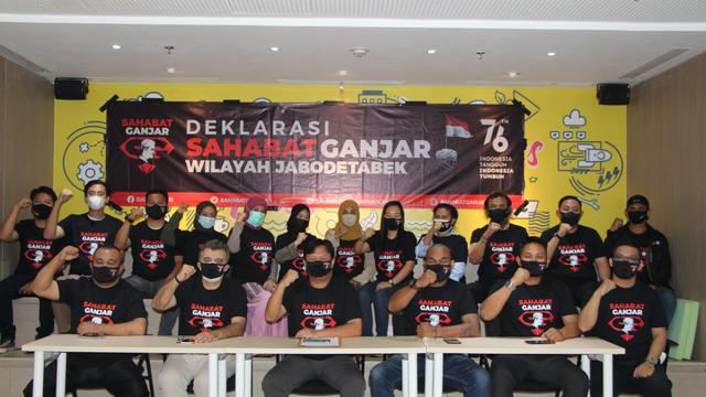 Sahabat Ganjar menggelar deklarasi dukungan Ganjar Pranowo sebagai calon presiden.