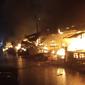 Sejumlah lapak pedagang di dekat UPT Pasar Kemirimuka, Kecamatan Beji, Kota Depok, Jawa Barat mengalami kebakaran. (Liputan6.com/Istimewa)
