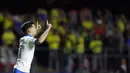 Gelandang Brasil, Phlippe Coutinho berselebrasi usai mencetak gol ke gawang Bolivia pada pertandingan grup A Piala Copa America 2019 di stadion Morumbi di Sao Paulo, Brasil (14/6/2019). Coutinho mencetak dua gol dan mengantar Brasil menang 3-0 atas Bolivia. (AP Photo/Andre Penner)