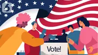 Ilustrasi Pilpres AS 2020, penghitungan suara atau voting. (Liputan6.com/Abdillah)