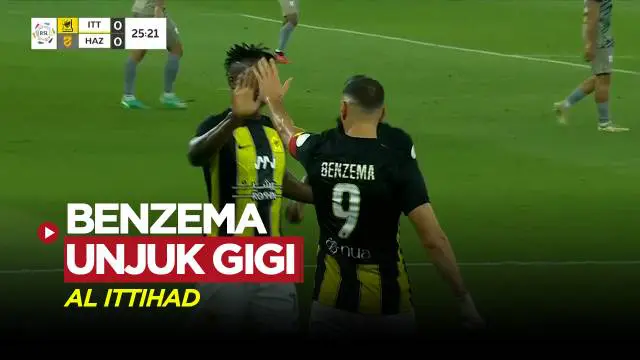 VIDEO: Karim Benzema Sumbang Gol, Al Ittihad Bermain Imbang Kontra Al Hazm