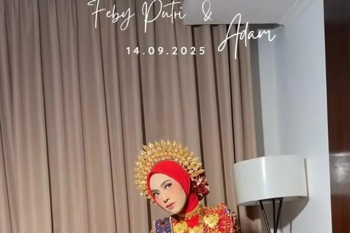Gaya Feby Putri di Malam Mappacci, Tampil Menyala dengan Baju Bodo Merah dan Aksesori Emas
