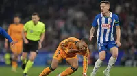 Pertandingan antara Espanyol kontra Real Madrid di ajang Liga Spanyol 2024/2025. (MANAURE QUINTERO / AFP)