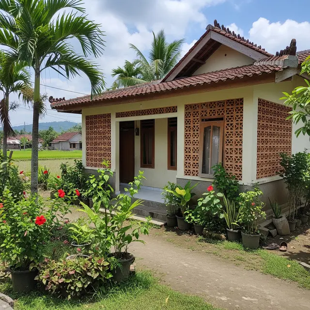 9 Rumah Desa Kombinasi Kayu dan Roster agar Lebih Adem, Ciptakan Hunian Estetik