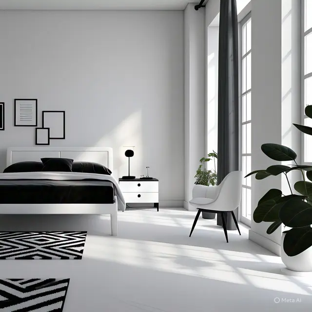Brilliant White dengan Aksen Hitam