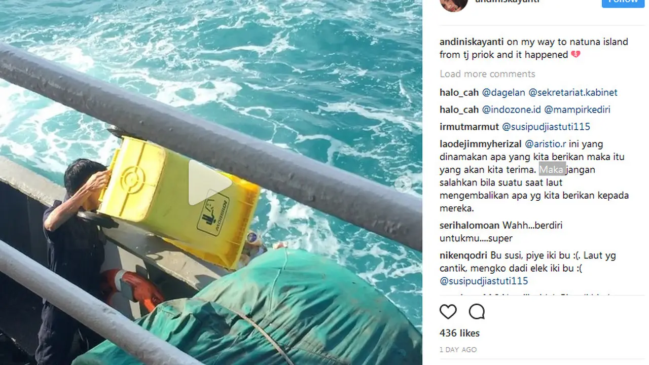 Video orang buang sampah ke laut