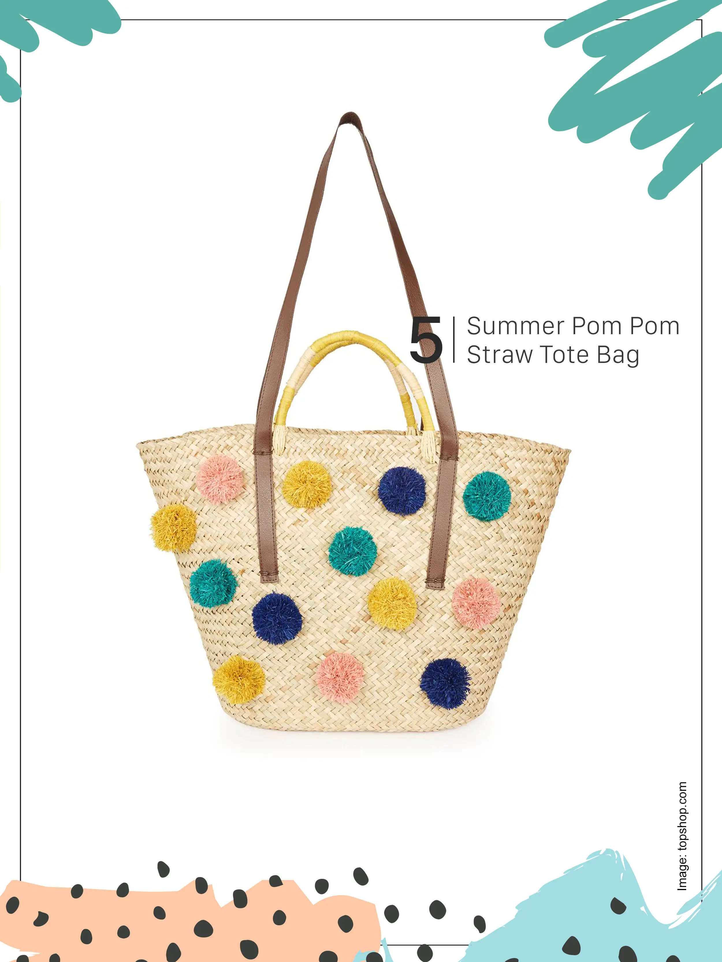 Mix and match straw tote bag yang bisa bikin penampilan menarik. (topshop.com)