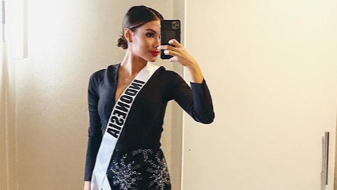 Frederika Alexis Cull di karantina Miss Universe 2019. (dok. Instagram @frederikacull/https://www.instagram.com/p/B5grzmRF5n-/Putu Elmira)