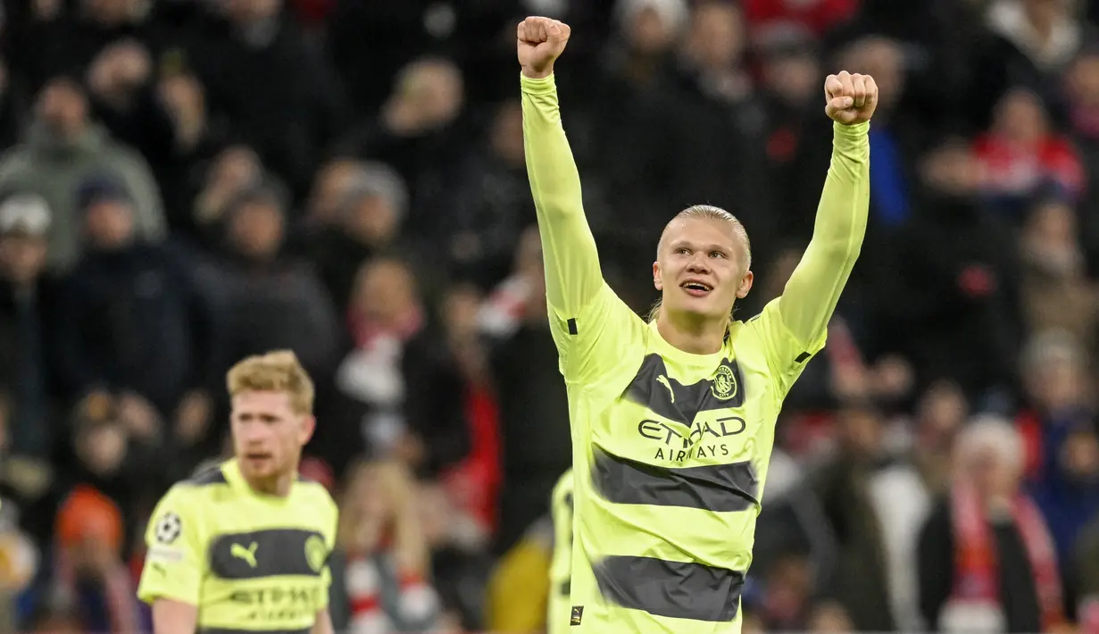 Manchester City juga berhasil melangkah ke babak semifinal. Modal kemenangan 3-0 pada leg pertama benar-benar berharga bagi Man City. (AP Photo/Andreas Schaad)