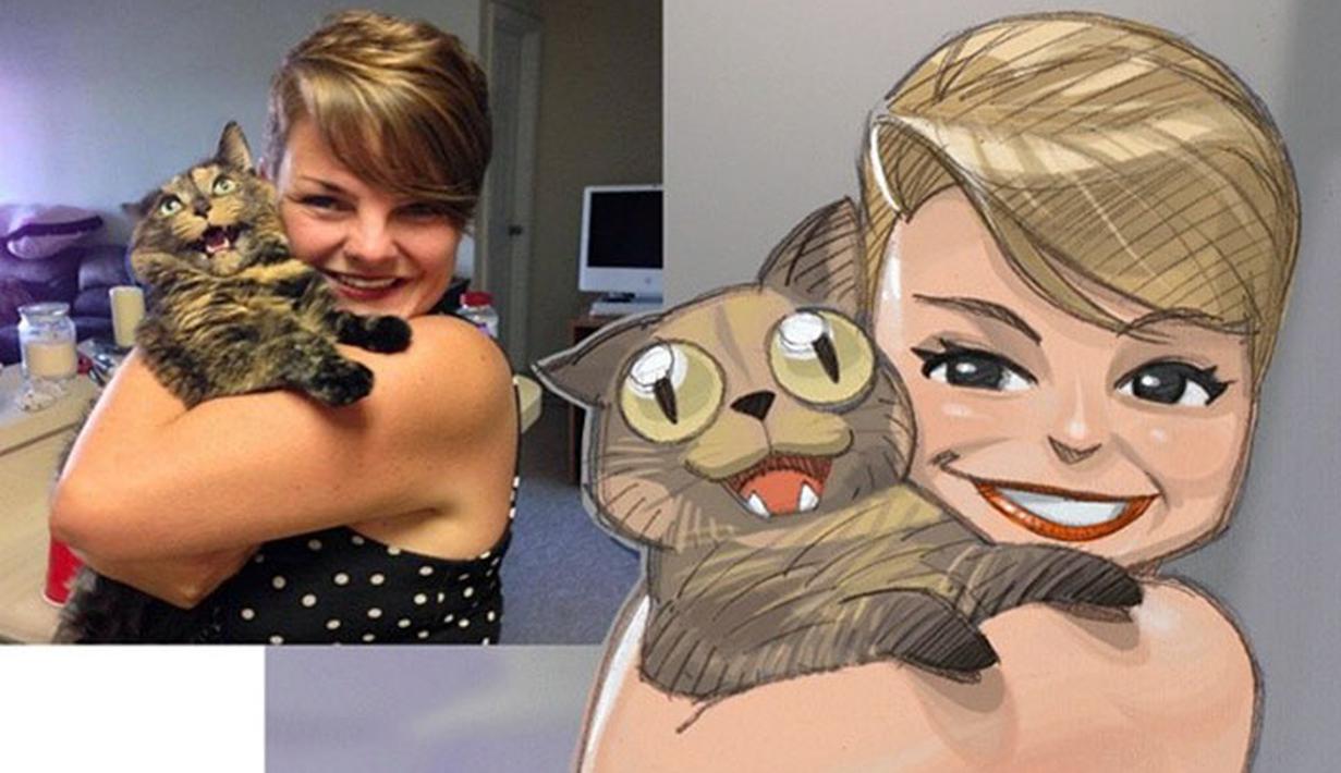 Seniman Ubah Foto Orang Dengan Hewan Peliharan Jadi Gambar ...