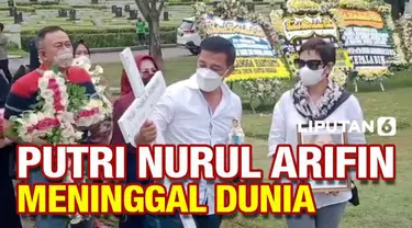 Jenazah putri sulung Nurul Arifin, Maura Magnalia Madyaratri dimakamkan Rabu (26/1) siang di pemakaman San Diego Hills Karawang Jawa Barat.