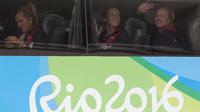 Bis resmi Olimpiade Rio 2016 di Rio de Janeiro, menjadi sumber pertikaian altet Lebanon dan Israel . (AP/Leo Correa)