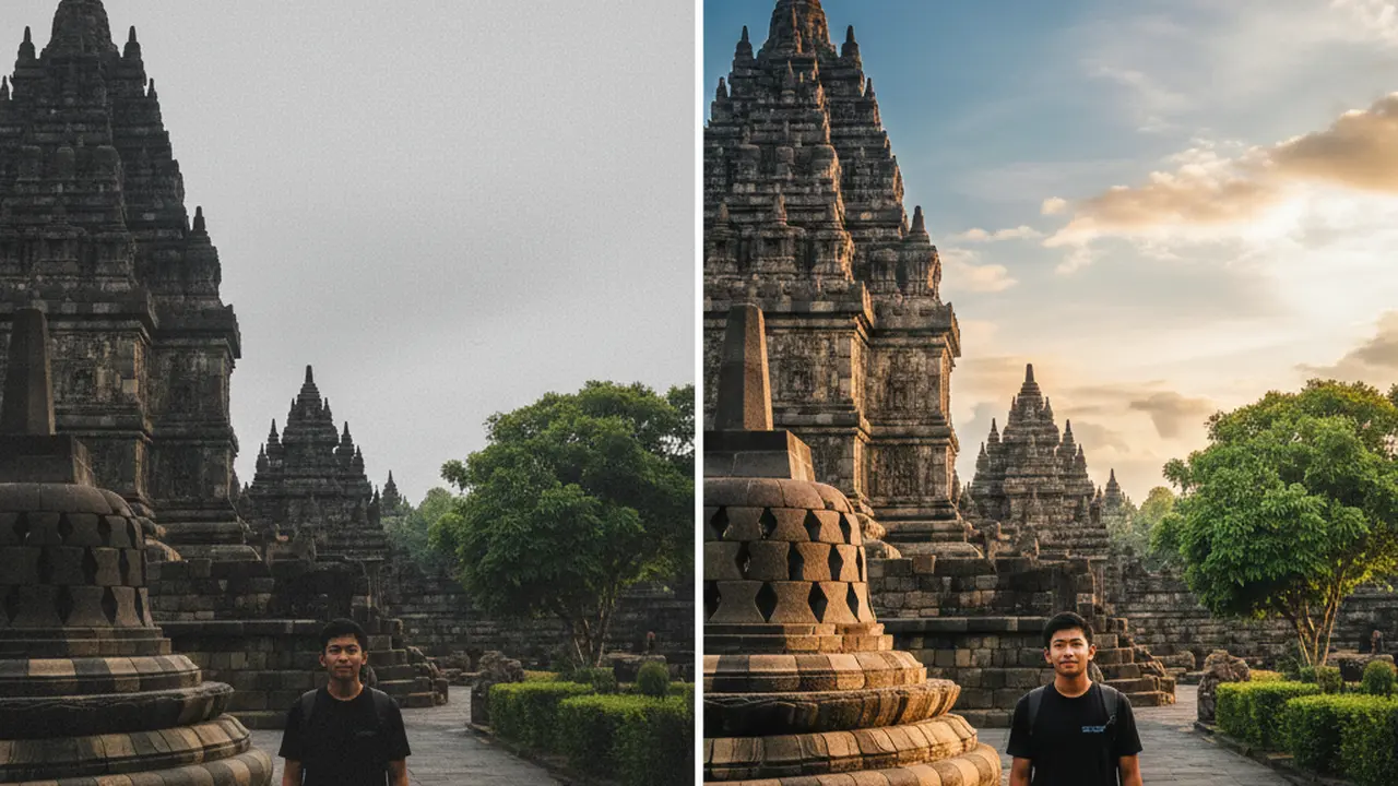Prompt Gemini AI untuk Perbaiki Foto Liburan yang Gagal Aesthetic. Gemini