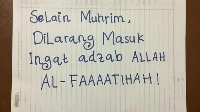 7 Tulisan Peringatan Kocak Untuk Penghuni Kos ini Bikin Ngakak