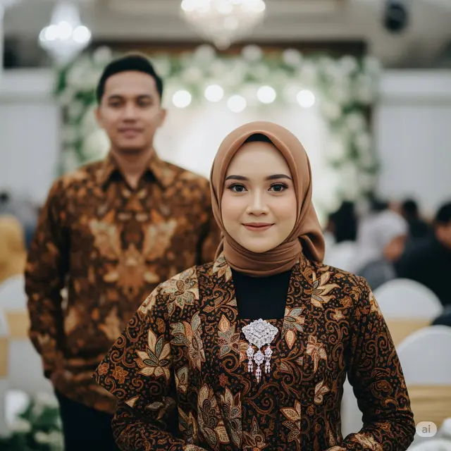 Model Batik Couple Wanita untuk Acara Pernikahan. Foto: Gemini