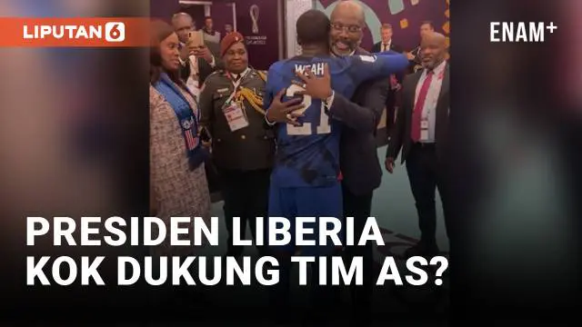 Presiden Liberia George Weah merayakan keberhasilan anaknya Timothy Weah yang kini memperkuat timnas Amerika Serikat di Piala Dunia Qatar. Tim Amerika Serikat berhasil melaju ke babak 16 besar usai mengalahkan Iran 1-0 di babak fase grup.