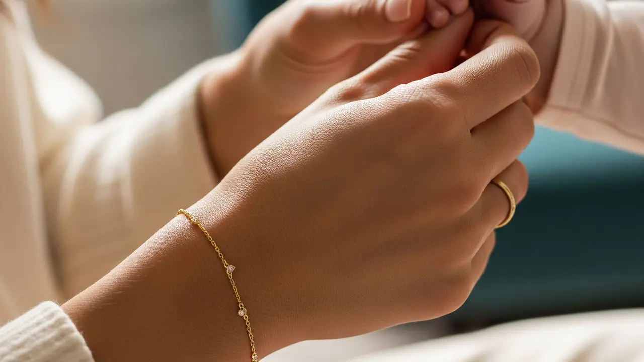 Gelang Emas Kecil untuk Ibu Muda Aktif