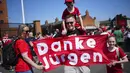 Klopp mengumumkan di awal tahun bahwa musim ini akan menjadi musim terakhirnya bersama Liverpool. Sudah waktunya, katanya. (AP Photo/Jon Super)