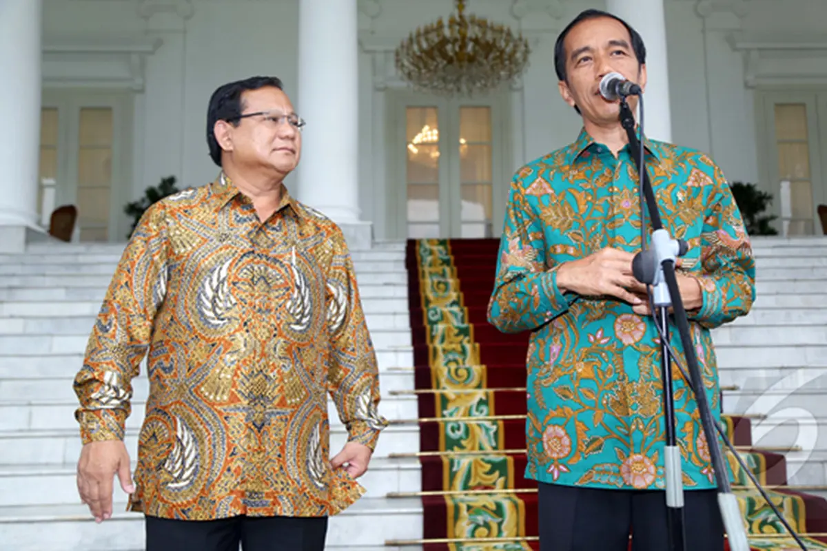 Jokowi dan Prabowo Tampak Akur di Istana Bogor