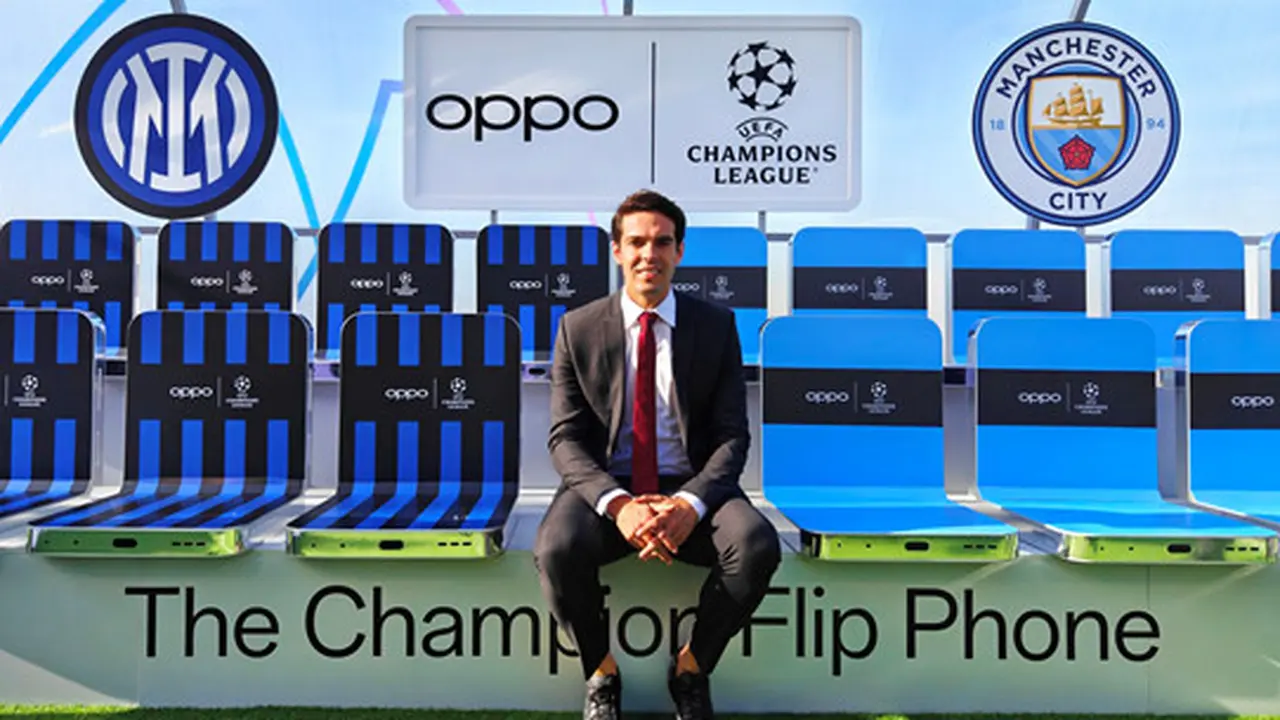 Oppo Find N2 Flip dipilih menjadi The Champion Flip Phone pada Final Liga Champions UEFA 2023 (Oppo)