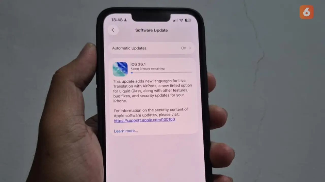 Apple Rilis iOS 26.1 hingga iPadOS 26.1