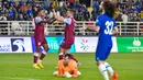 Tim Liga Inggris lainnya, Chelsea juga menelan kekalahan dengan skor 0-1 kala menghadapi Aston Villa dalam laga uji coba yang digelar di Al Nahyan Stadium, Abu Dhabi, Minggu (11/12/2022). (AFP/Ryan Lim)