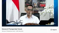 Bincang Editor Bersama Menteri Perhubungan Budi Karya Sumadi dengan tema GeNose di Transportasi Umum.