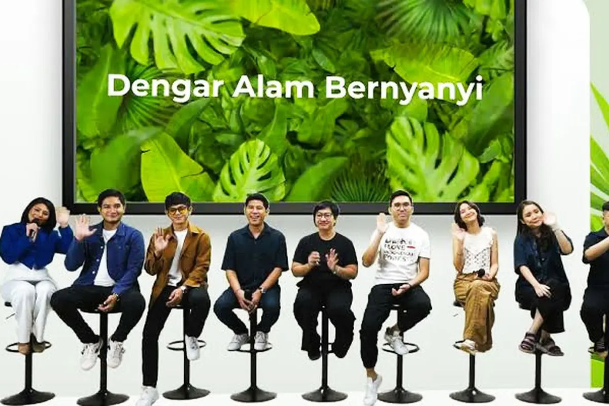 LaleIlmanino Rayakan Hari Bumi Bersama HIVI!, Chicco Jerikho dan Sheila Dara. (Foto: Istimewa)