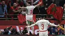 Hasil tersebut membawa Maroko melaju ke babak semifinal Piala Afrika 2025. Mereka akan melawan pemenang dari laga Aljazair melawan Nigeria. (AFP/Paul Ellis)