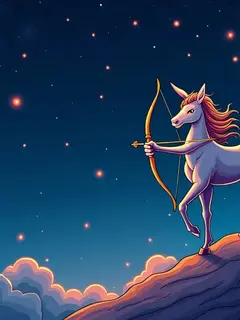 logo ramalan zodiak sagittarius (sumber: AI generated)