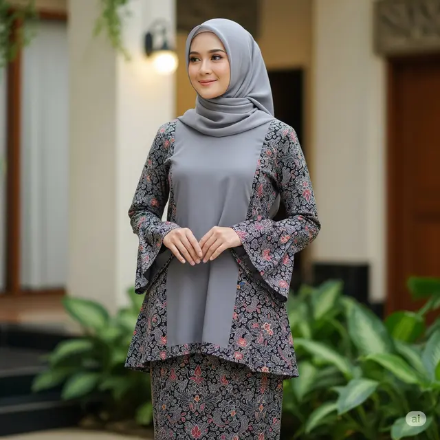 Model dengan Aksen Ruffle